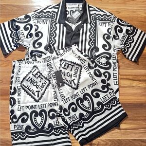 Silk Left point shorts set